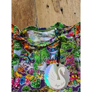 Sugar Swan Toddler Girls Character Print Flutter Sleeve Dress and‎ Shorts Set